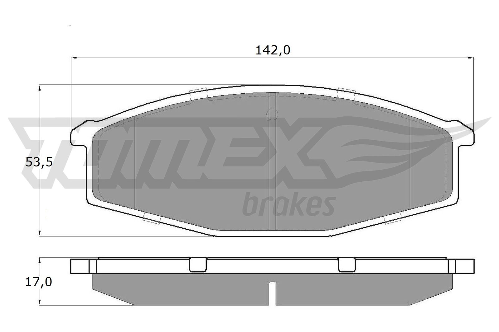 Sada brzdových platničiek kotúčovej brzdy TOMEX Brakes